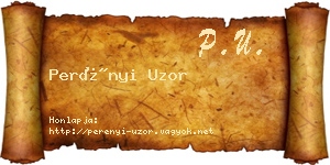 Perényi Uzor névjegykártya